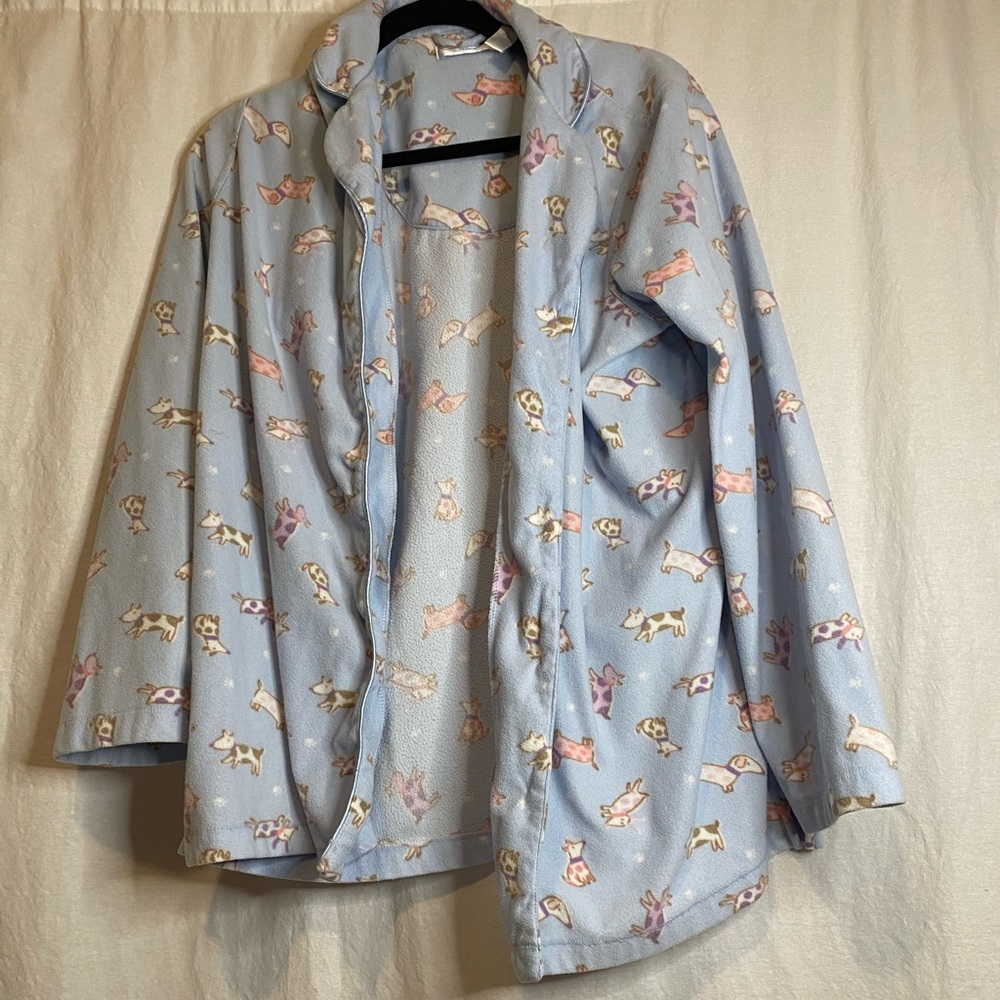 💙Wiener dog fleece pajama jacket💙